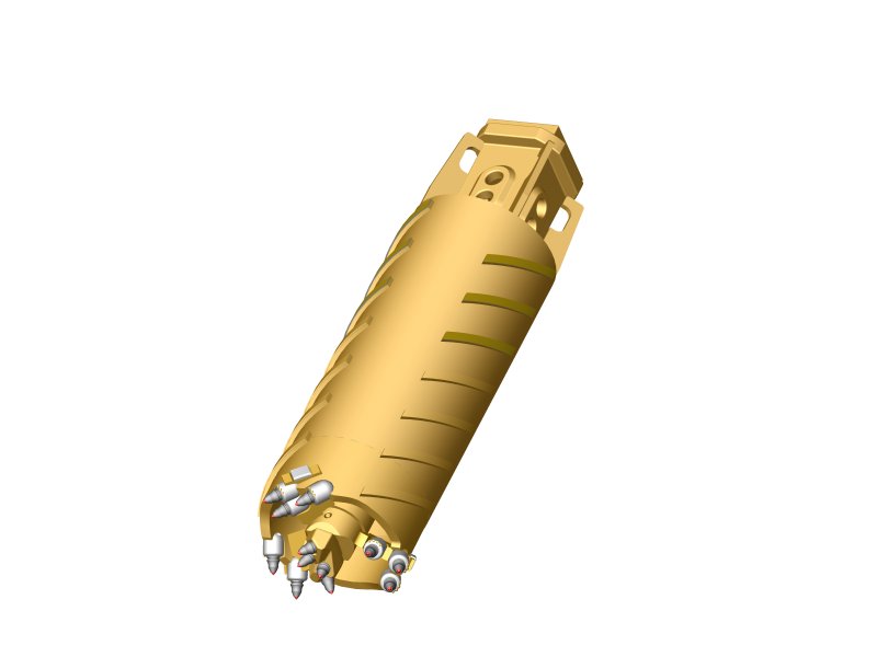 CC-R Cross Cutter with Round Shank Chisels